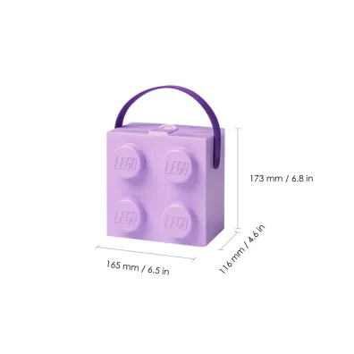 Lunchbox klocek LEGO z r�czk� Fioletowy