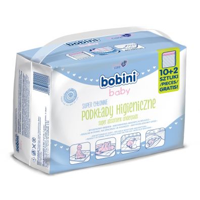 Bobini Baby podkady higieniczne dla niemowlt i dzieci 12 szt.