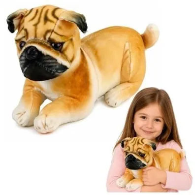 Mops pluszowy 25cm LeanToys