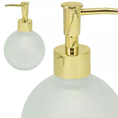 Bathroom Solutions Szklany dozownik na mydo biay 400 ml