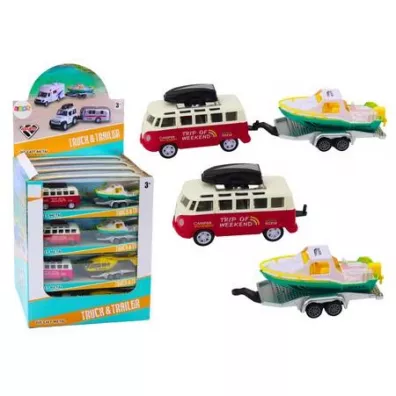 Teren�wka z �odzi�/helikopterem metalowa MIX LeanToys