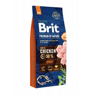 Brit Premium by Nature sport chicken karma sucha dla psw 15 kg