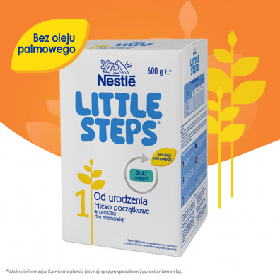 Nestle Little Steps 1 Mleko pocztkowe dla niemowlt od urodzenia Zestaw 6 x 600 g