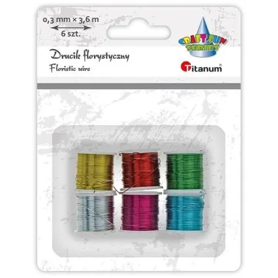 Titanum Drucik florystyczny 0,3mm 3,6m 6 kolor�w
