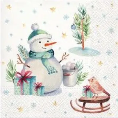 Paw Serwetki BN Lunch Tete a Tete Lovely Snowman 33x33 20szt./op.