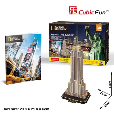 Puzzle 3D 66 el. National Geographic Empire State Building Cubic Fun