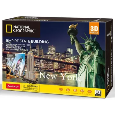Puzzle 3D 66 el. National Geographic Empire State Building Cubic Fun