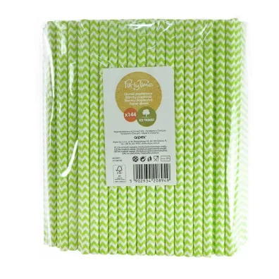 Arpex S�omki papierowe shake limonkowe 8mm 144 szt.