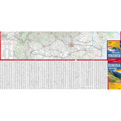 Rumunia i Mo�dawia laminowana mapa samochodowa 1:800 000