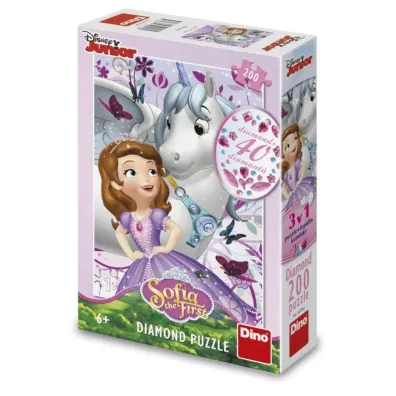 Puzzle 200 el. z diamencikami Ksi�niczki Zosia Dino Toys