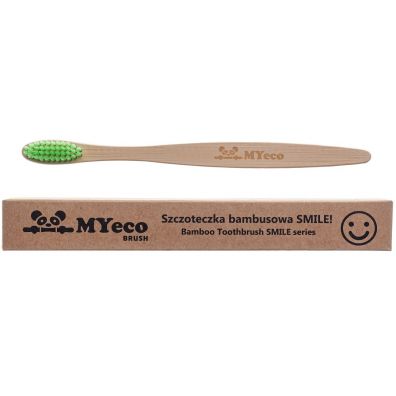 Myecobrush Szczoteczka do zębów bambusowa zielona miękka