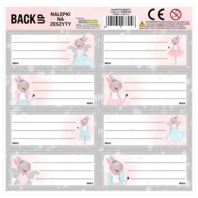 Derform Nalepki na zeszyt BackUp 4 A 82 1 szt.