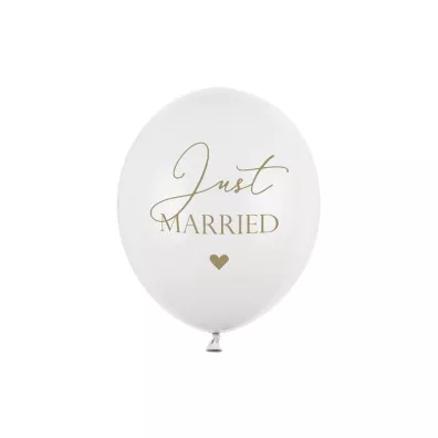 PartyDeco Balony Just Married 30cm