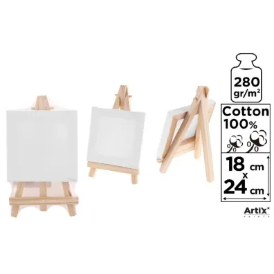 Artix Podobrazie mini + sztaluga 18x24cm, 280g/m2