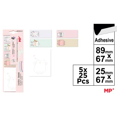 Mp Main Paper Zak�adki samoprzylepne indeksuj�ce MP Kotki 5x25szt.