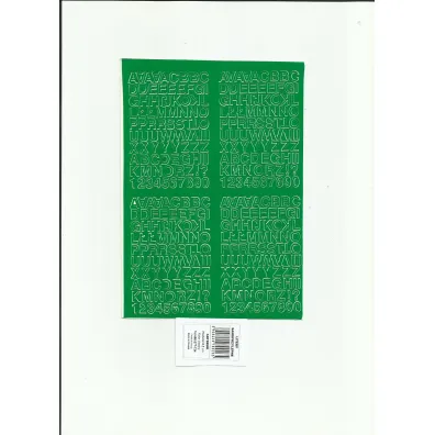 Artdruk Litery samoprzylepne 0,7 cm 8 arkuszy zielony