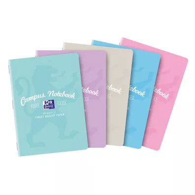 Oxford Zeszyt A5 Campus Pastel linia 60 kartek 5 szt.