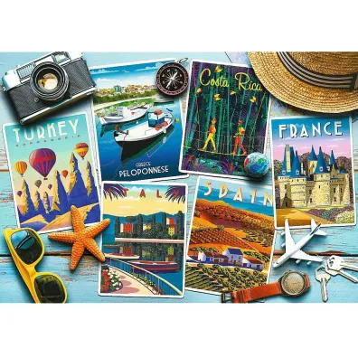 Puzzle 1000 el. Wakacyjne poczt�wki Trefl