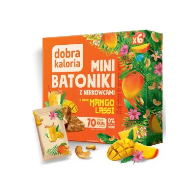 Dobra Kaloria Batoniki mini z nerkowc�w o smaku mango lassi 6 x 17 g