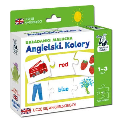 Puzzle Kapitan Nauka. Uk�adanki malucha. Angielski. Kolory 1-3 lata Edgard