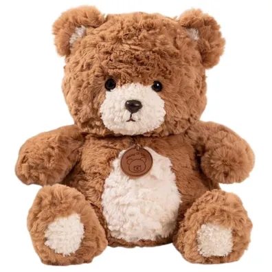 Mi� pluszowy z medalionem br�zowy 25cm LeanToys