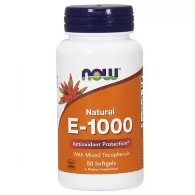 Now Foods Witamina E 1000 IU Suplement diety 50 kaps.