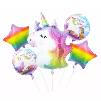 Godan Balony foliowe zestaw Jednoro�ec 5 szt.