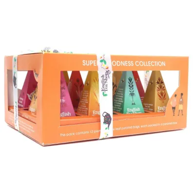 English Tea Shop Organic Kolekcja herbatek owocowo-zio�owych piramidki (super goodness - 6 smak�w) 12 x 2 g Bio