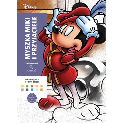 Art therapy. Kolorowanka antystresowa. Disney. Myszka Miki i przyjaciele. Zagadkowe rysunki - J�r�my Mariez