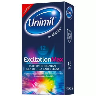 Unimil Excitation Max prezerwatywy 12 szt.