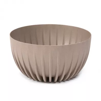 HowHomely Zestaw doniczek Stripped Eco coffee latte