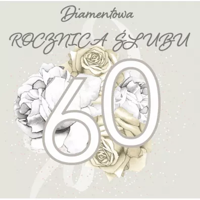 Clear Creations Karnet Swarovski kwadrat CL4414 Rocznica �lubu 60