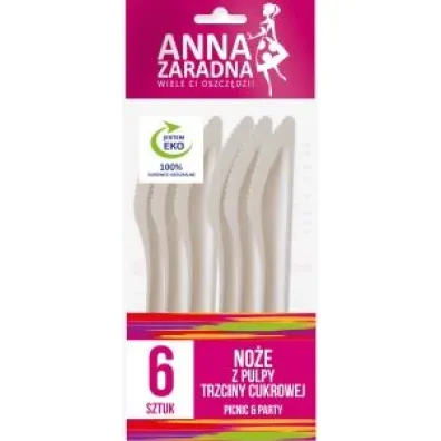 Anna Zaradna No�e z trzciny cukrowej Picnic&party 6 szt.