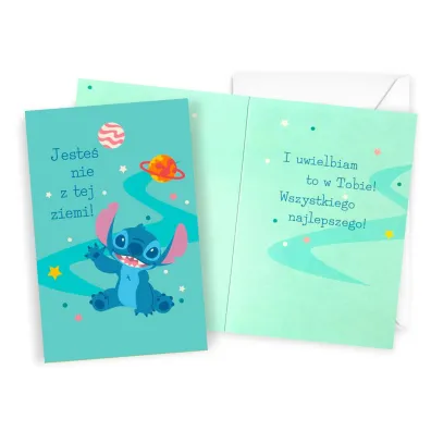 Kukartka Karnet Urodziny Stitch
