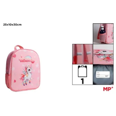 Mp Main Paper Plecak jednokomorowy Jednoro�ec r�owy 25x10x30cm