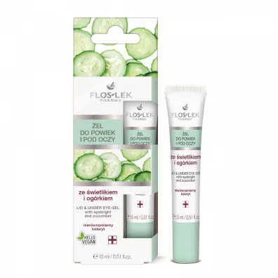 Floslek �el do powiek i pod oczy ze �wietlikiem i og�rkiem 15 ml