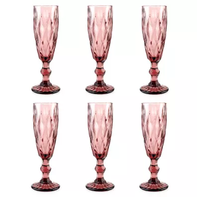 Mondex Komplet kieliszkw Elise Pink 6 x 180 ml 6 szt.