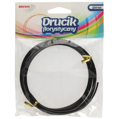 Brewis Druciki florystyczne czarne 3m x 2 mm