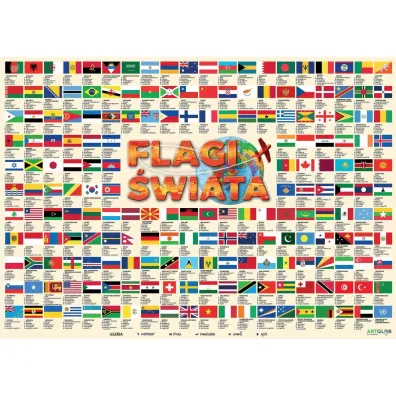 Puzzle 1000 el. Flagi �wiata ArtGlob