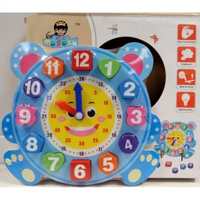Zabawka edukacyjna drewniana zegar Macyszyn Toys