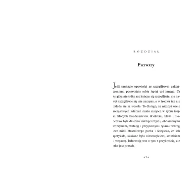 Przykry pocz�tek. Seria niefortunnych zdarze�. Tom 1