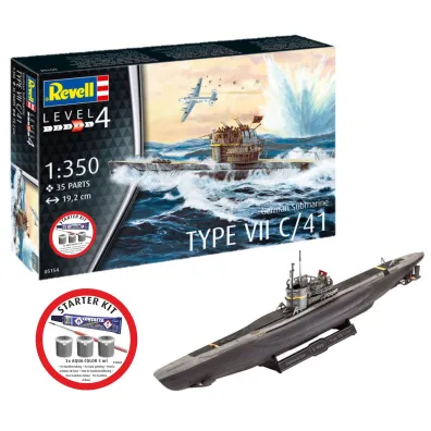 Revell Starter Kit 1:350 German Submarine Type VII�C-41 REV-75154