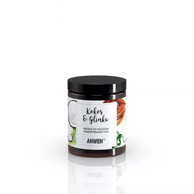 Anwen Maska do w�os�w niskoporowatych Kokos i glinka 180 ml