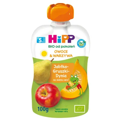 Hipp Mus owocowo-warzywny po 5. miesi�cu jab�ka-gruszki-dynia 100 g Bio