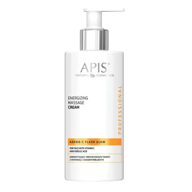 Apis ADENO-C Flash Glow Energetyzuj�cy krem do masa�u twarzy z witamin� C i kwasem ferulowym 300 ml