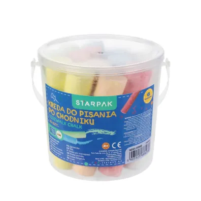Kreda chodnikowa 6kol w wiaderku 15szt STARPAK 559666
