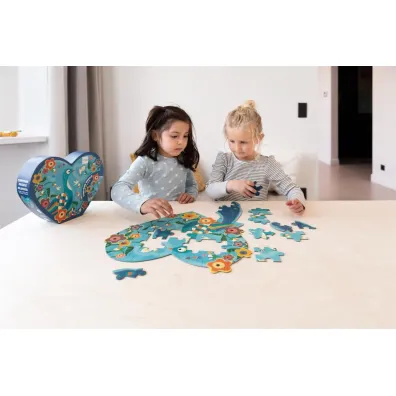 Puzzle konturowe 40 el. Serce Scratch