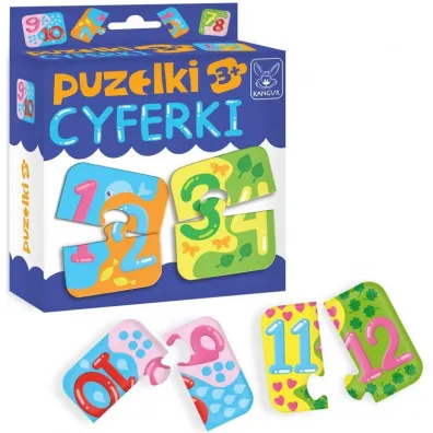 Puzzle Puzzelki Cyferki 3+ Kangur