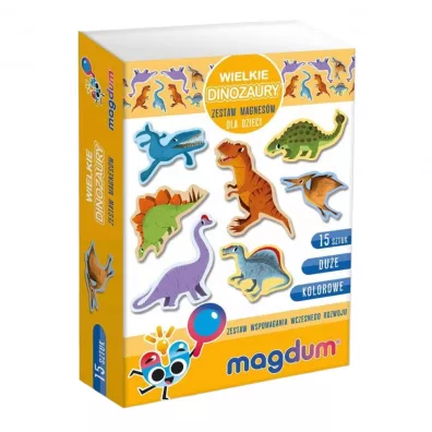 Maksik Du�e dinozaury - zestaw magnes�w