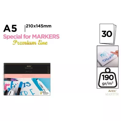 Artix Szkicownik A5/30K do marker�w